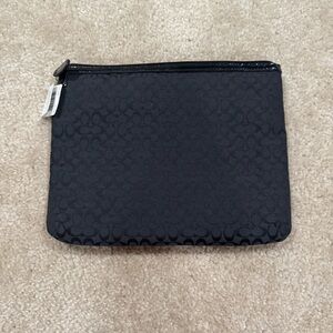 Coach Black Monogram Pouch